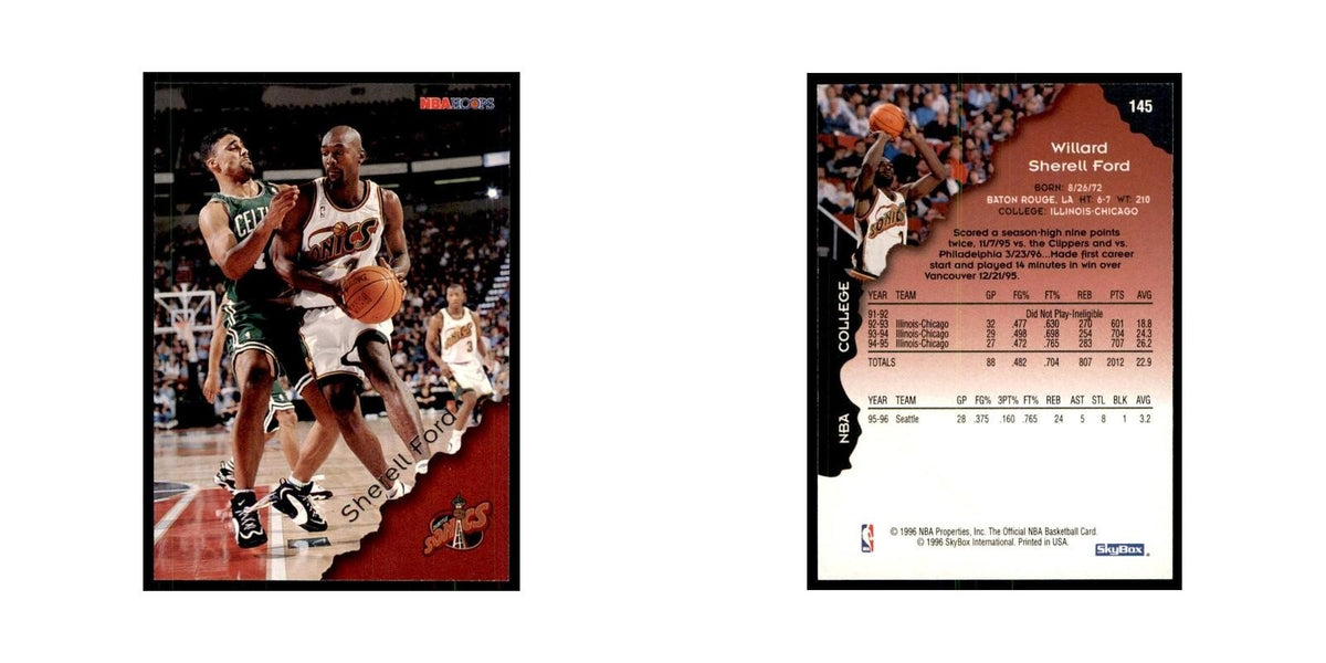 1996 Hoops Sherrell Ford Seattle SuperSonics #145