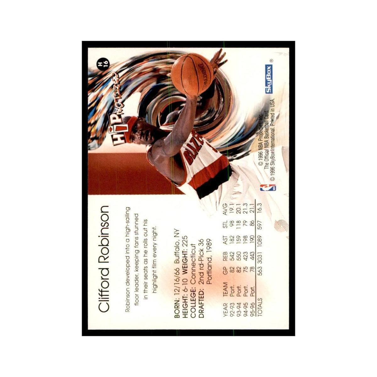 1996 Hoops Cliff Robonso Blazers #H14