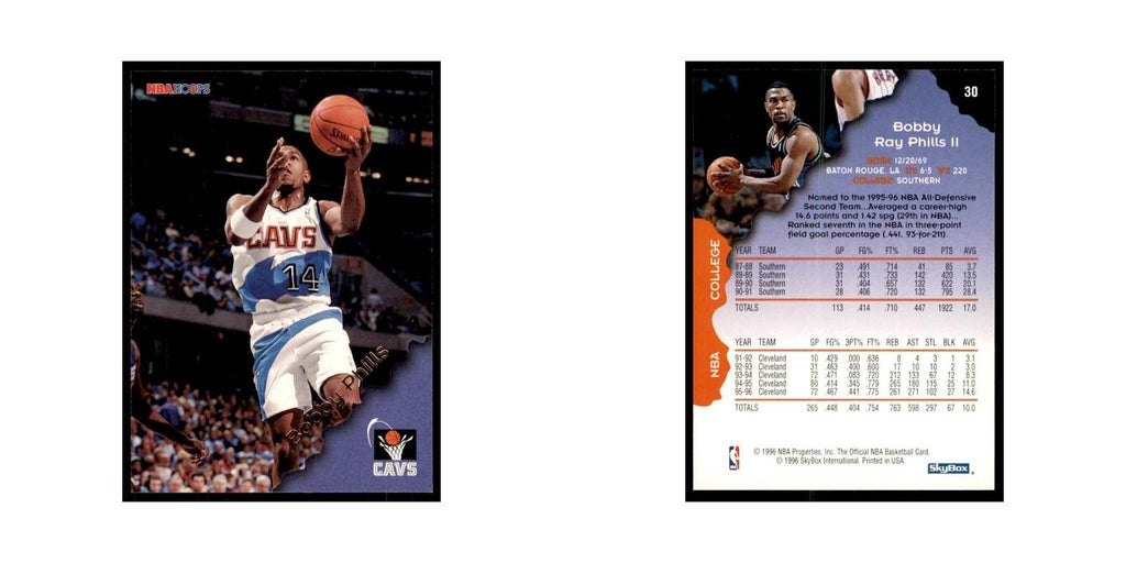 1996 Hoops Bobby Phills Cavaliers #30