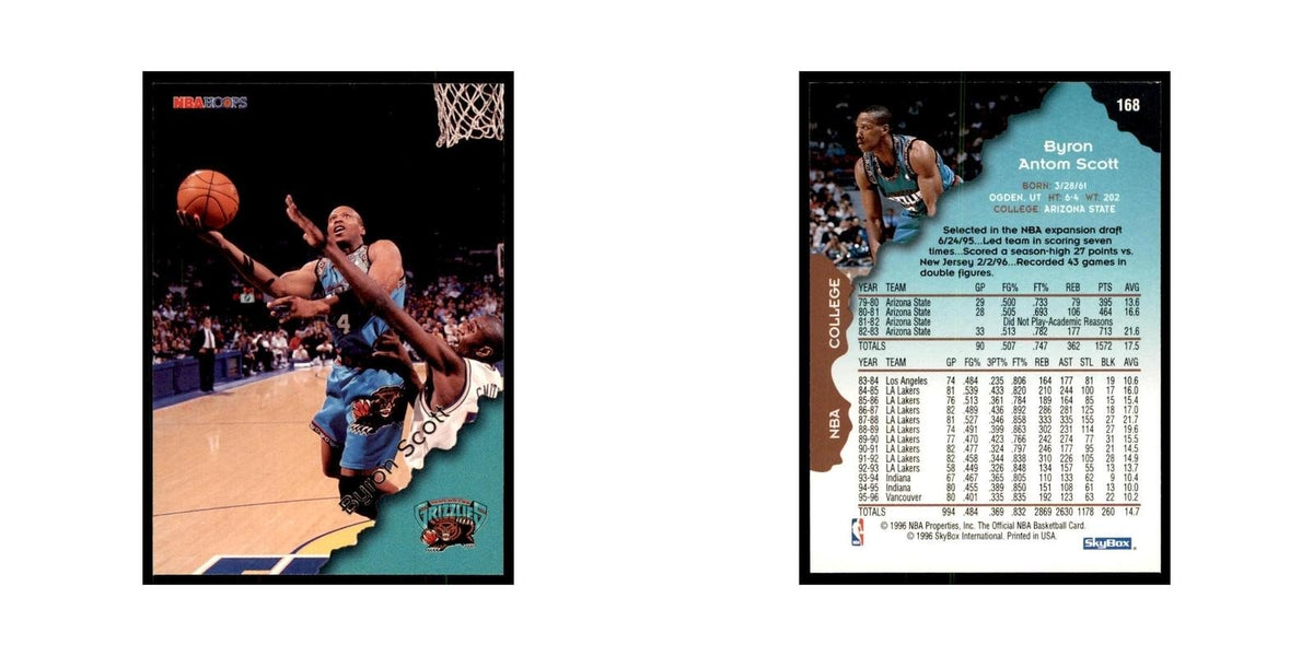 1996 Hoops Byron Scott Vancouver Grizzlies #168