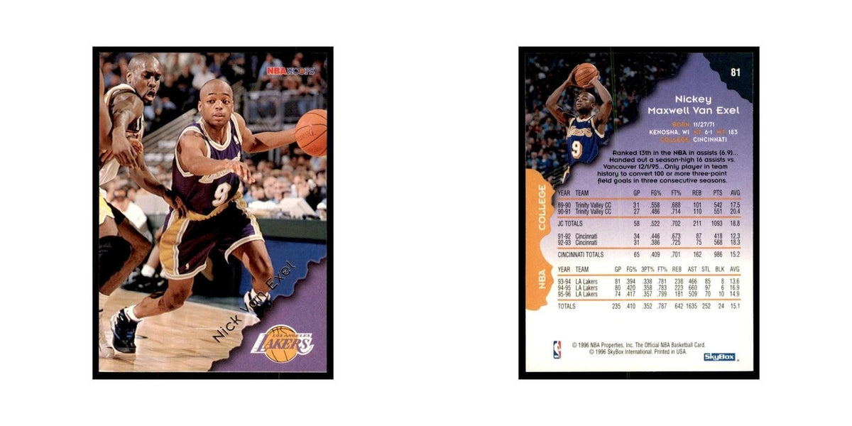 1996 Hoops Nick Van Exel Lakers #81