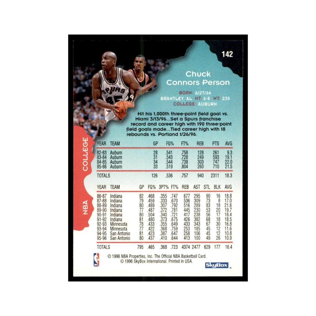 1996 Hoops Chuck Person Spurs #142