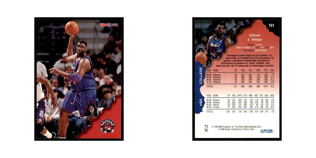 1996 Hoops Oliver Miller Raptors #151