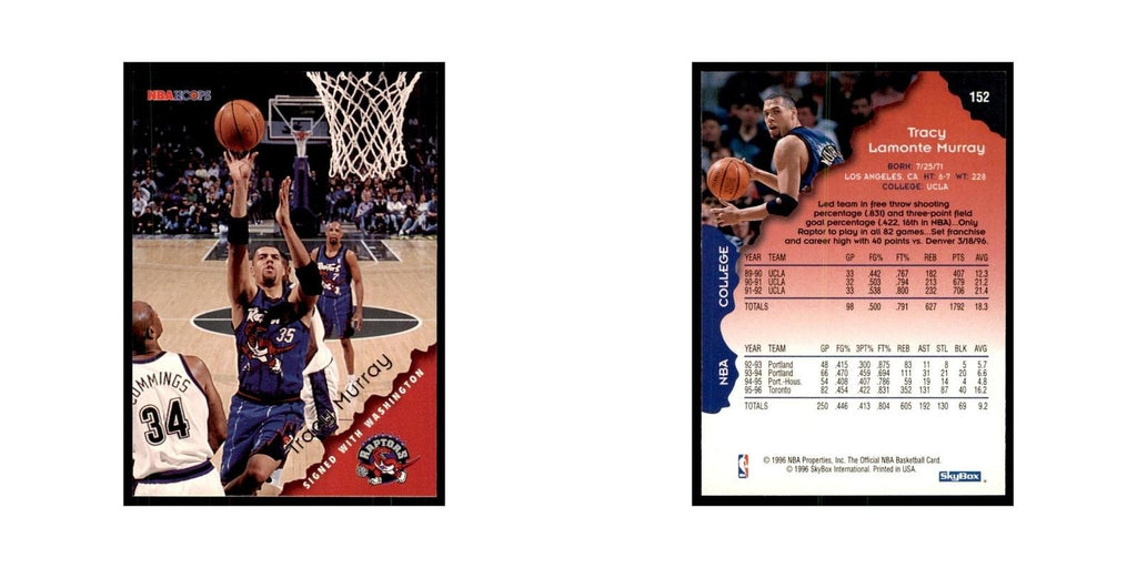1996 Hoops Tracy Murray Washington Bullets #152