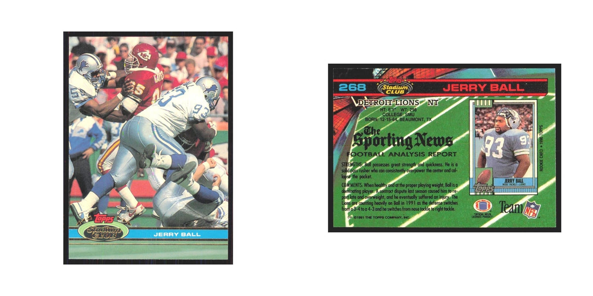 1991 Stadium Club Jerry Ball Lions #268