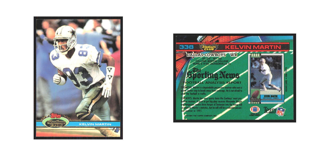 1991 Stadium Club Kelvin Martin Cowboys #338