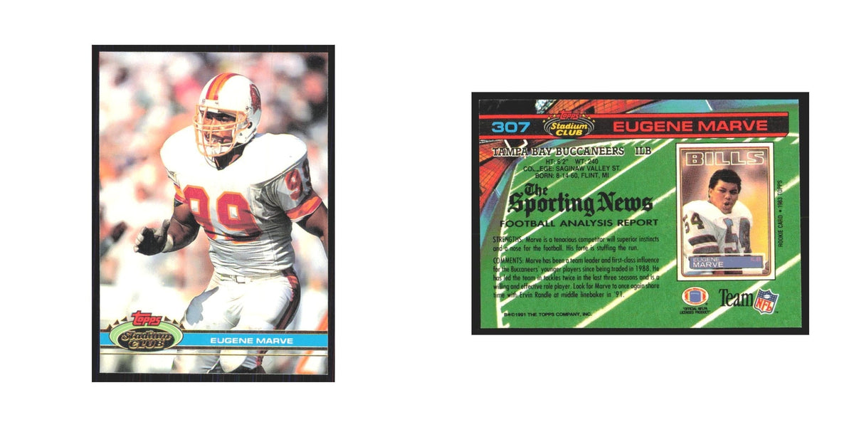 1991 Stadium Club Eugene Marve Buccaneers #307