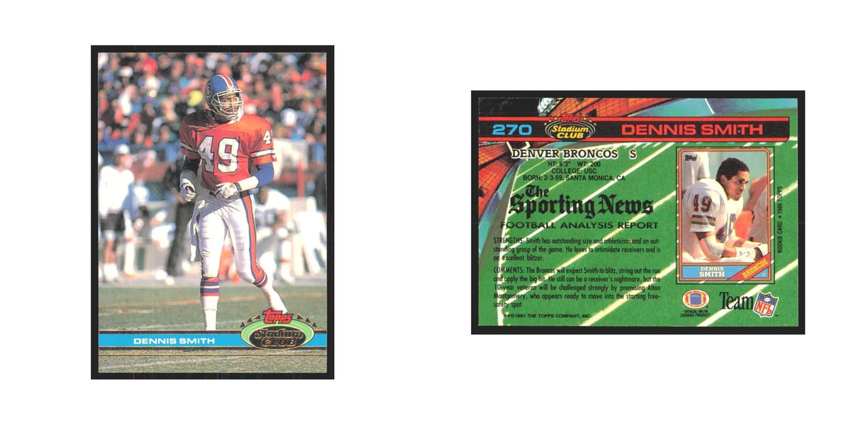 1991 Stadium Club Dennis Smith Broncos #270