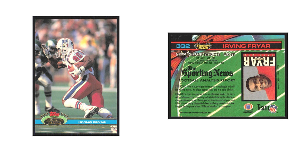 1991 Stadium Club Irving Fryar Patriots #332
