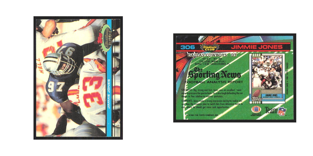 1991 Stadium Club Jimmie Jones Cowboys #306
