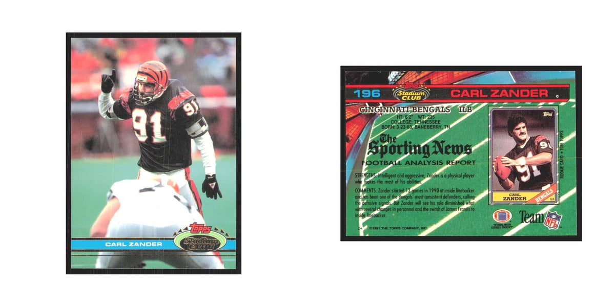 1991 Stadium Club Carl Zander Bengals #196