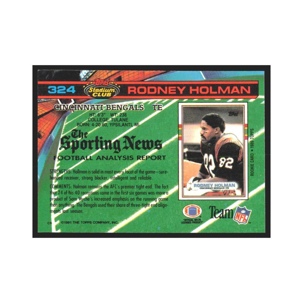 1991 Stadium Club Rodney Holman Bengals #324