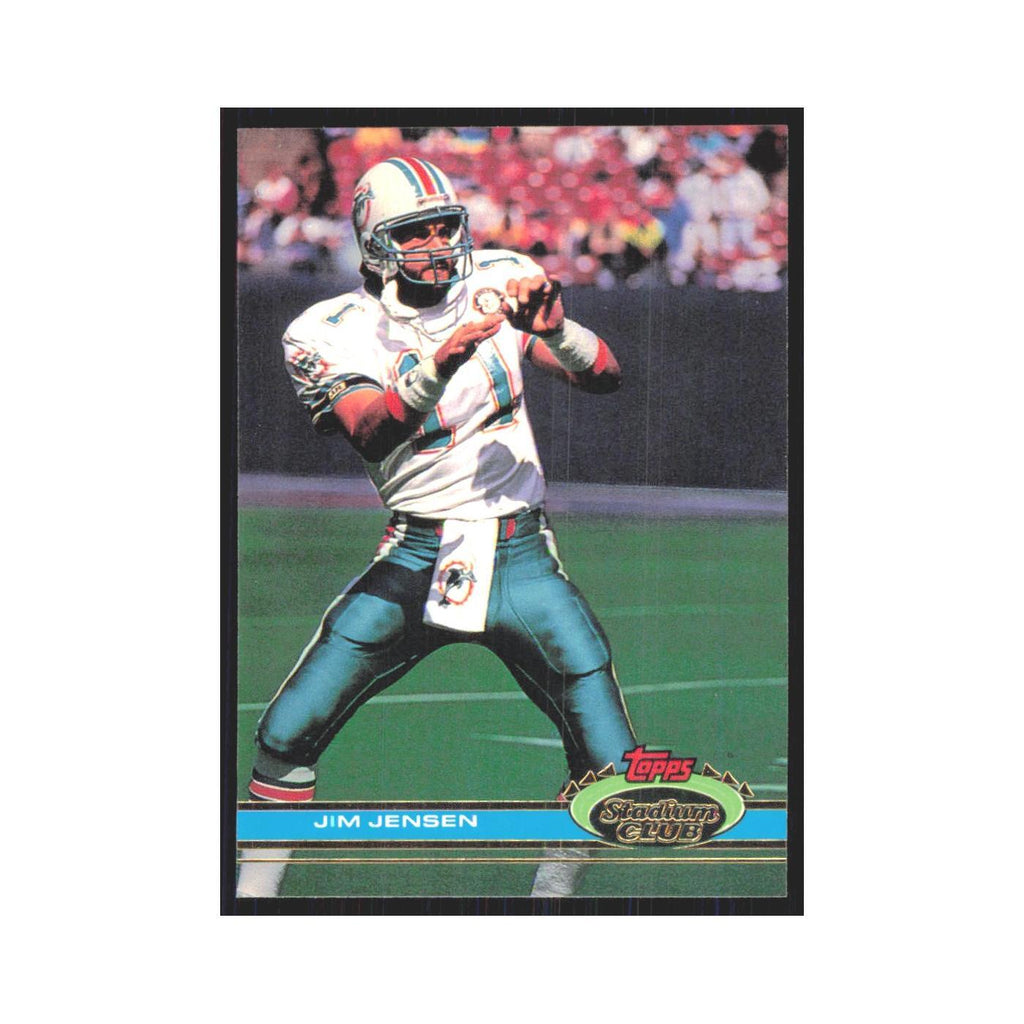 1991 Stadium Club Jim C. Jensen Dolphins #300