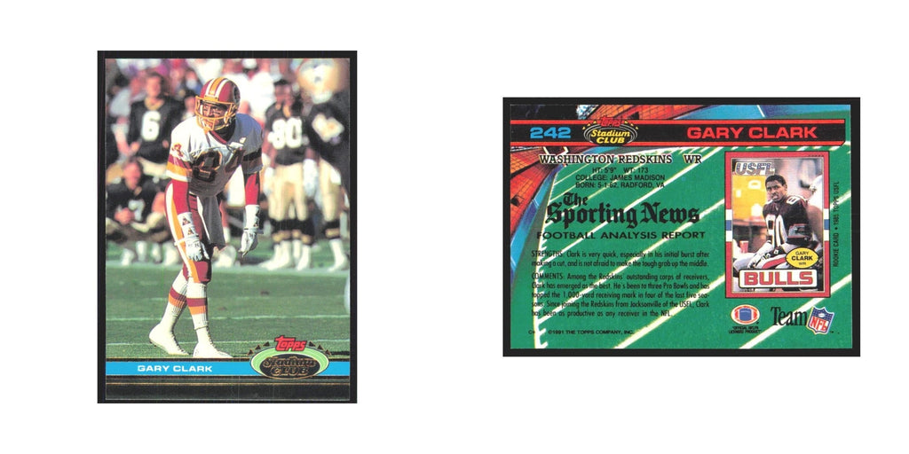 1991 Stadium Club Gary Clark Redskins #242