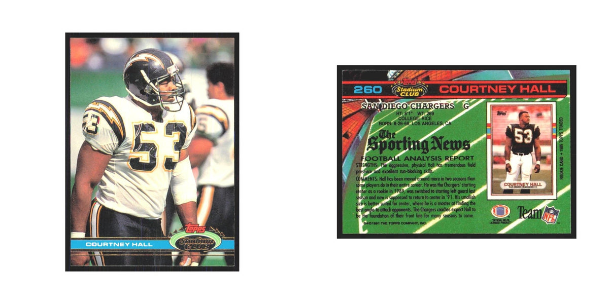 1991 Stadium Club Courtney Hall San Diego Chargers #260
