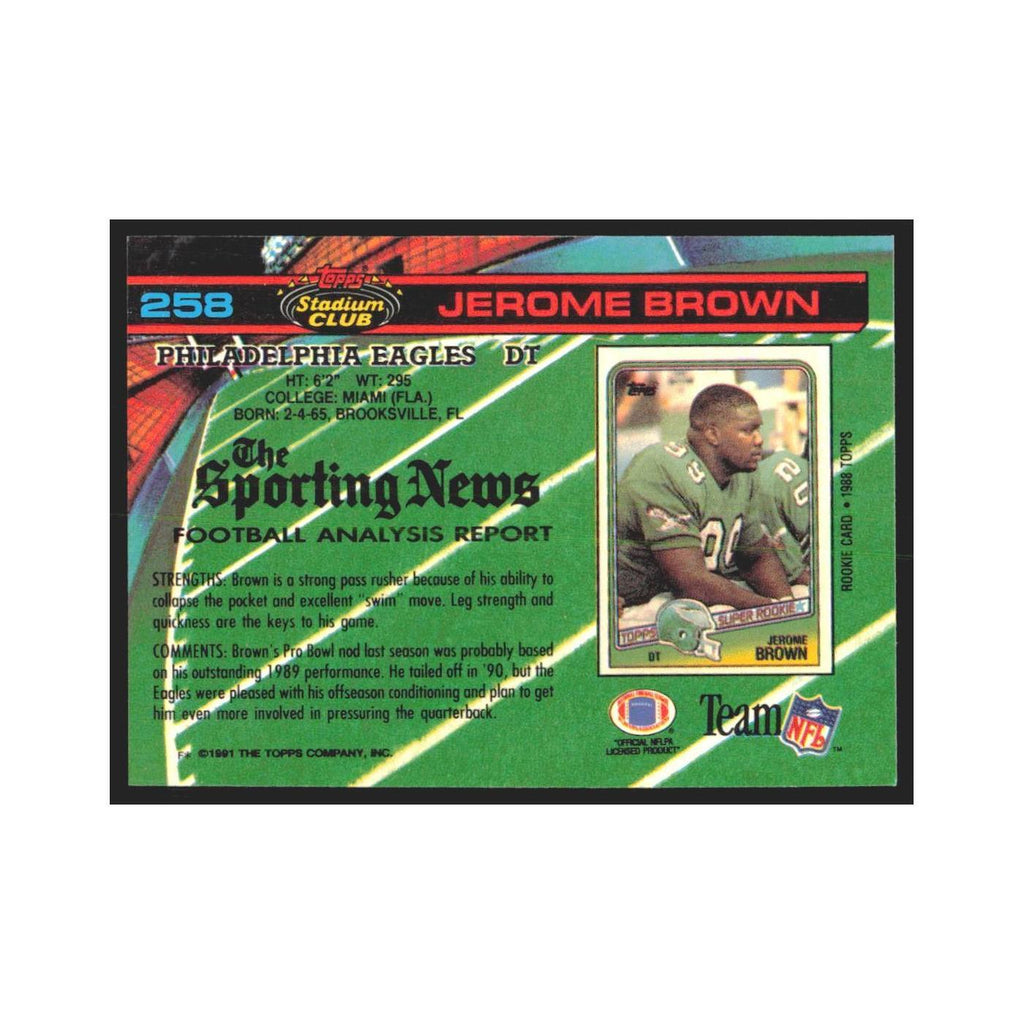 1991 Stadium Club Jerome Brown Eagles #258