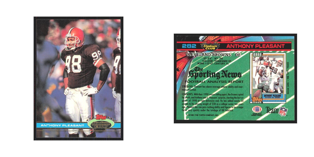 1991 Stadium Club Anthony Pleasant Browns #282