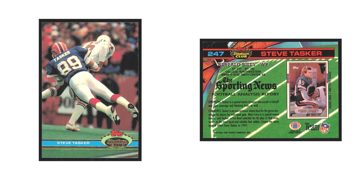 1991 Stadium Club Steve Tasker Bills #247