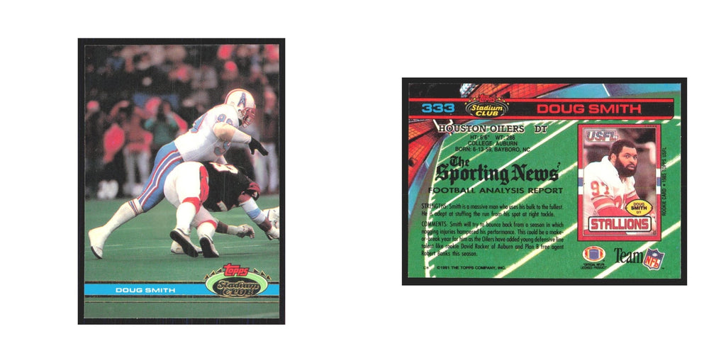 1991 Stadium Club Doug Smith Houston Oilers #333