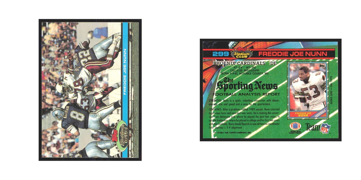 1991 Stadium Club Freddie Joe Nunn Phoenix Cardinals #299