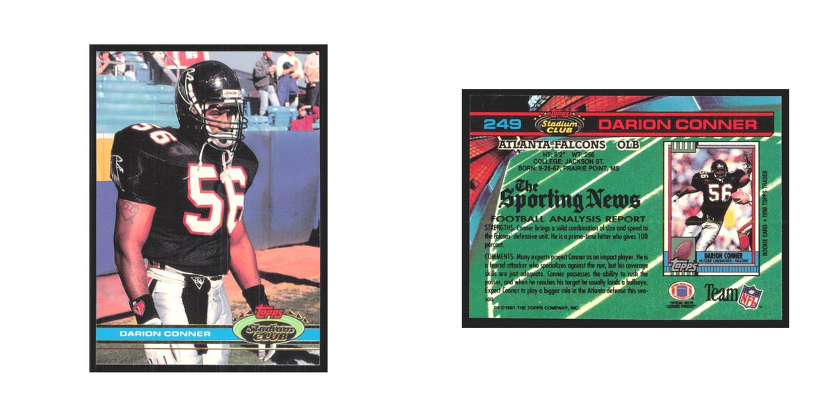 1991 Stadium Club Darion Conner Falcons #249