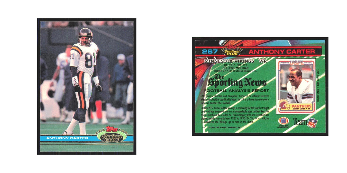 1991 Stadium Club Anthony Carter Vikings #267
