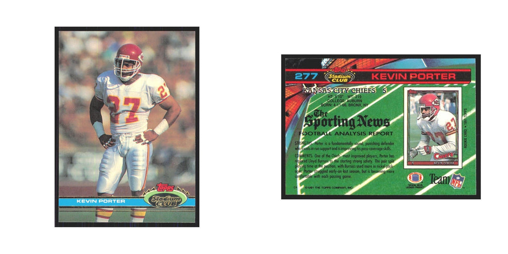 1991 Stadium Club Kevin Porter Chiefs #277