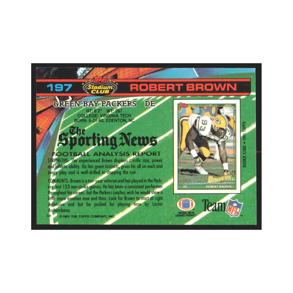1991 Stadium Club Robert Brown Packers #197