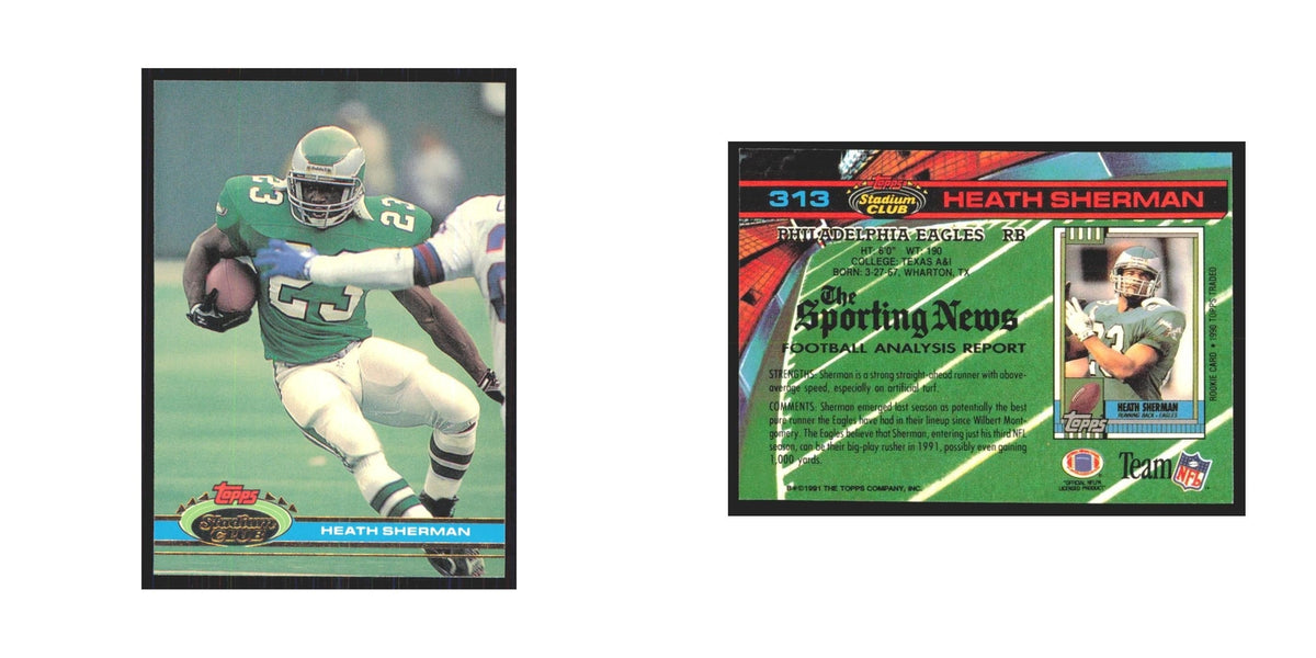 1991 Stadium Club Heath Sherman Eagles #313
