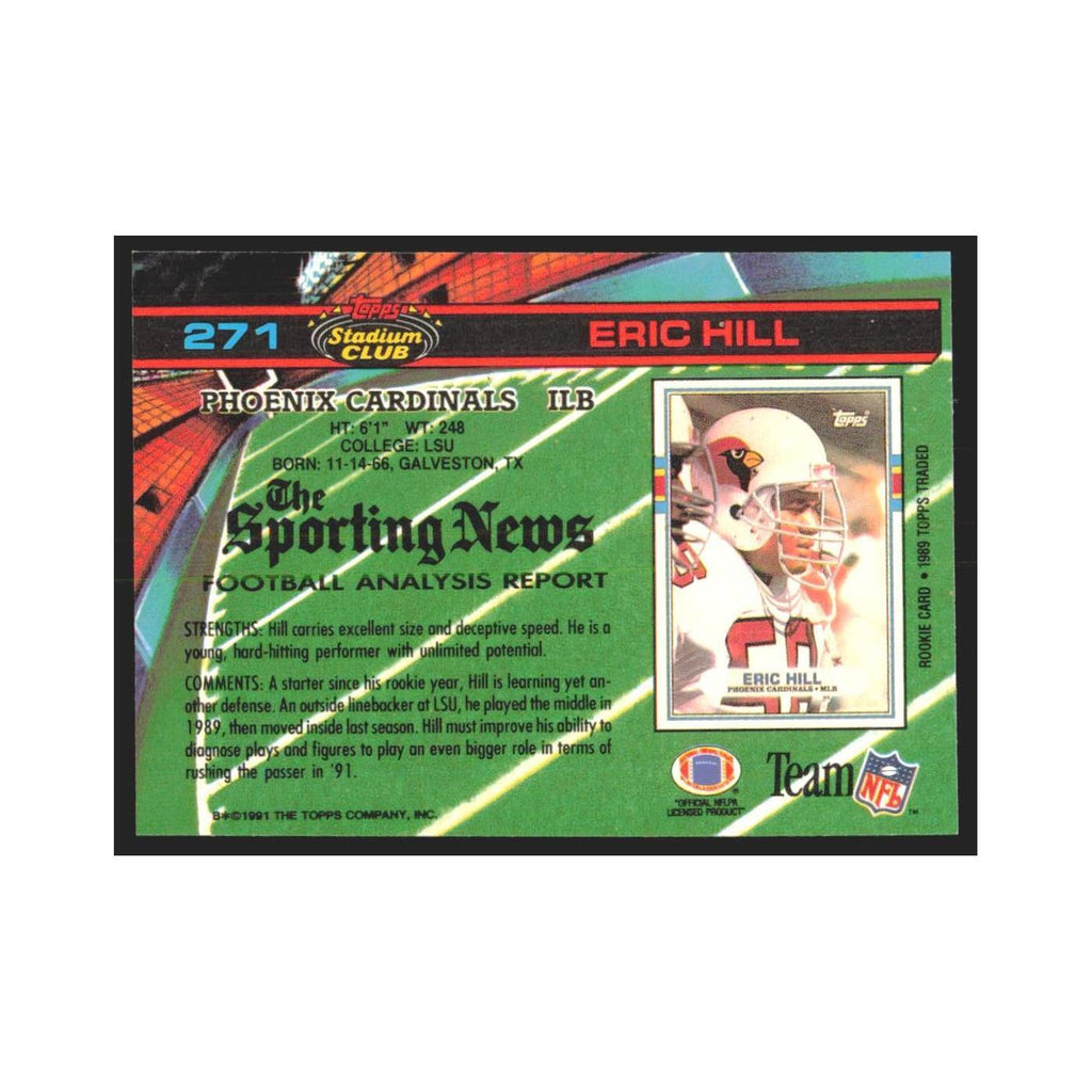 1991 Stadium Club Eric Hill Phoenix Cardinals #271