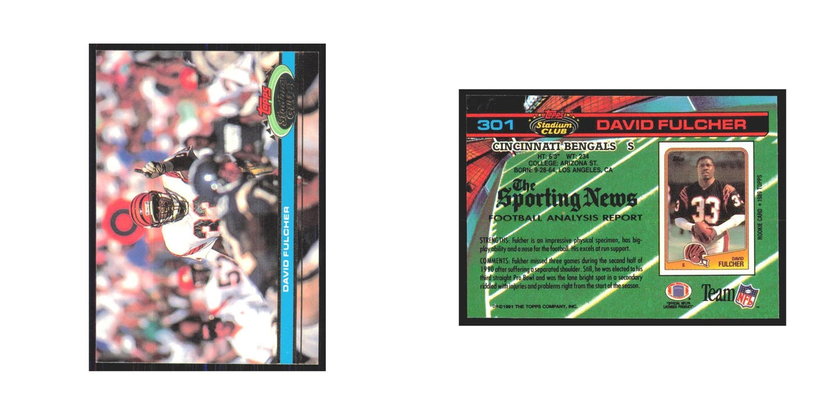 1991 Stadium Club David Fulcher Bengals #301
