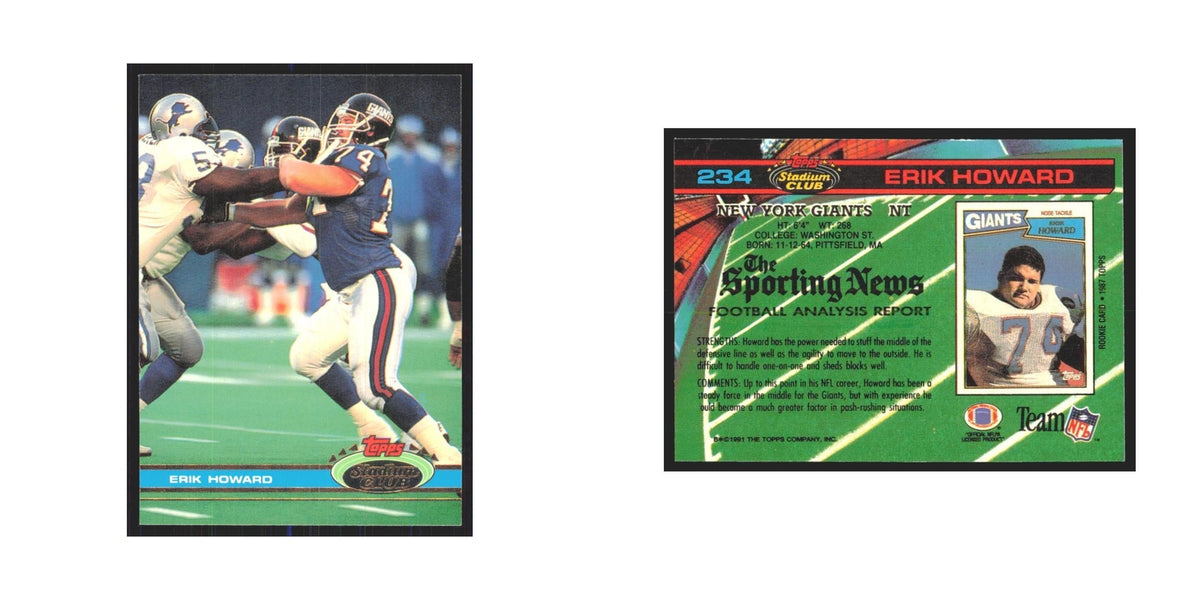 1991 Stadium Club Erik Howard Giants #234