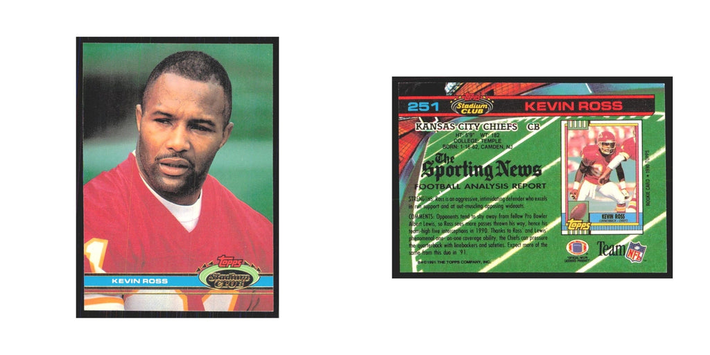 1991 Stadium Club Kevin Ross Chiefs #251