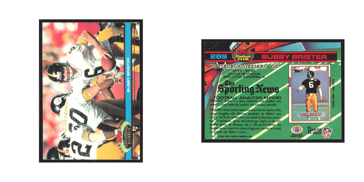 1991 Stadium Club Bubby Brister Steelers #289