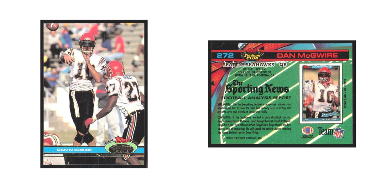 1991 Stadium Club Dan McGwire Seahawks #272