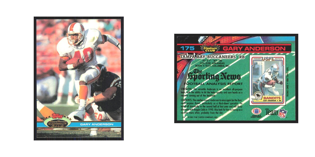 1991 Stadium Club Gary Anderson Buccaneers #175