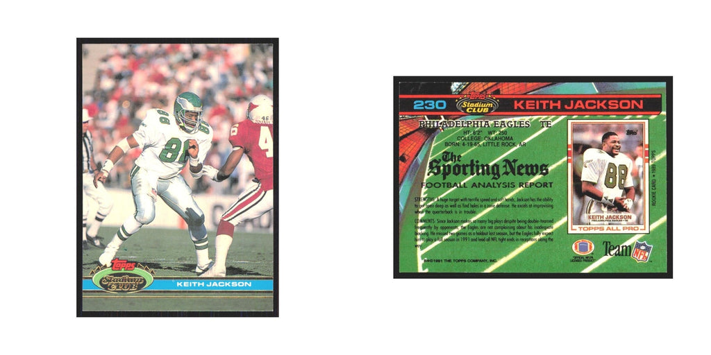 1991 Stadium Club Keith Jackson Eagles #230