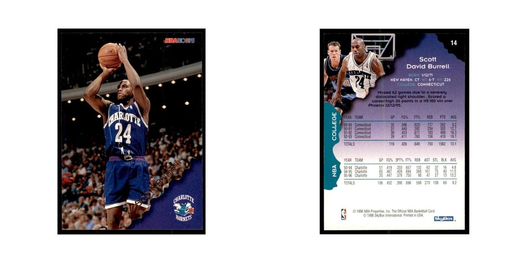 1996 Hoops Scott Burrell Hornets #14