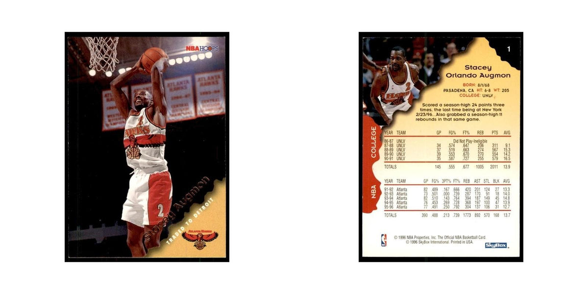 1996 Hoops Stacey Augmon Pistons #1