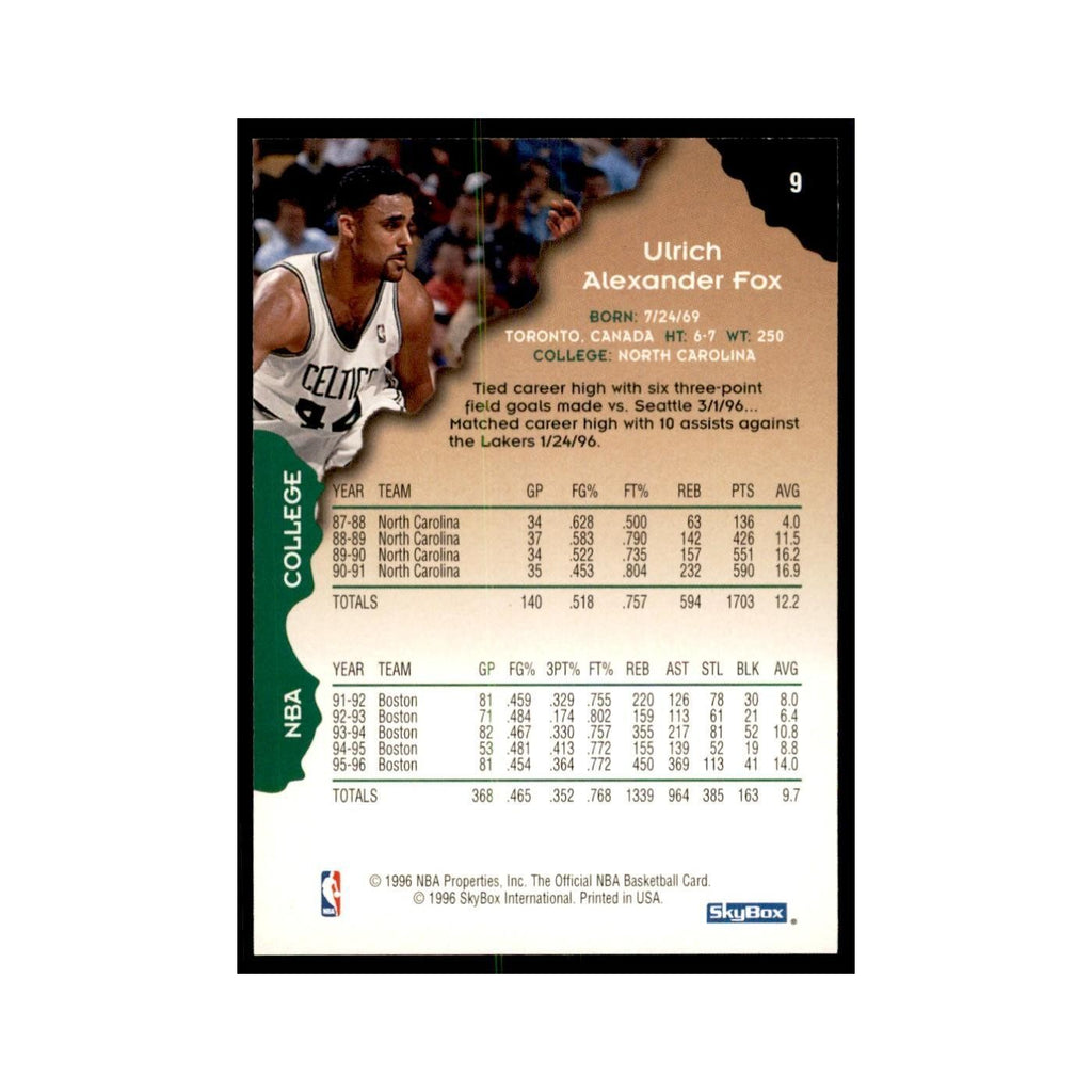 1996 Hoops Rick Fox Celtics #9