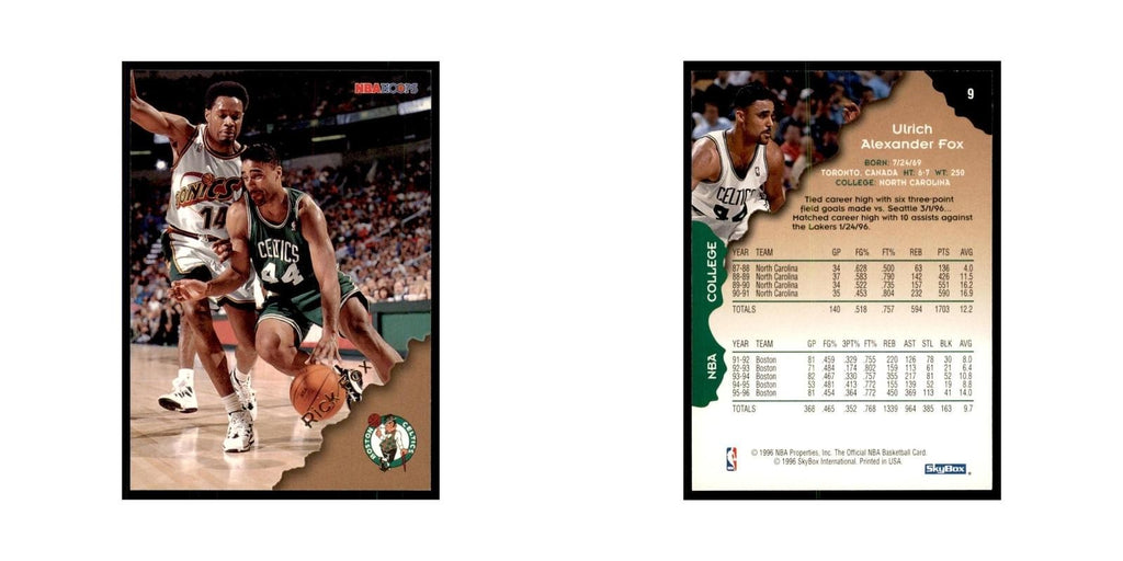 1996 Hoops Rick Fox Celtics #9