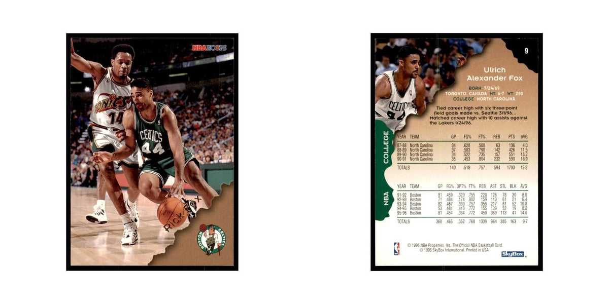 1996 Hoops Rick Fox Celtics #9