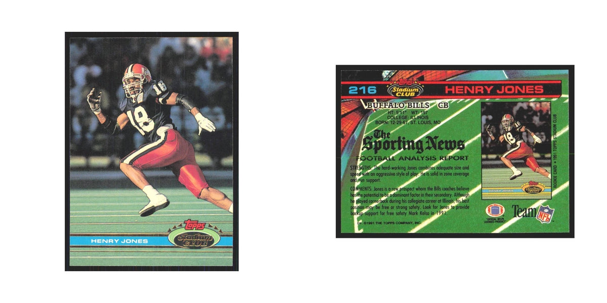 1991 Stadium Club Henry Jones Bills #216