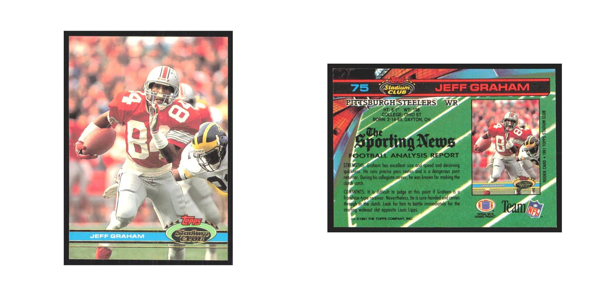 1991 Stadium Club Jeff Graham Steelers #75