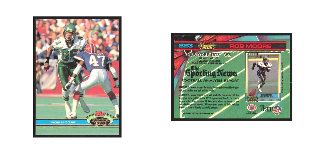 1991 Stadium Club Rob Moore Jets #223