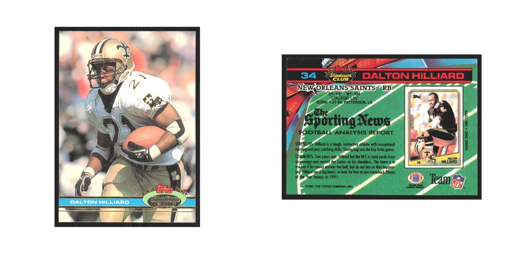 1991 Stadium Club Dalton Hilliard Saints #34
