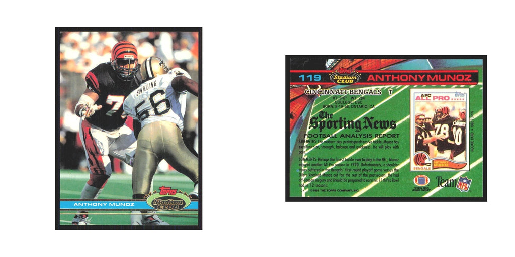 1991 Stadium Club Anthony Munoz Bengals #119