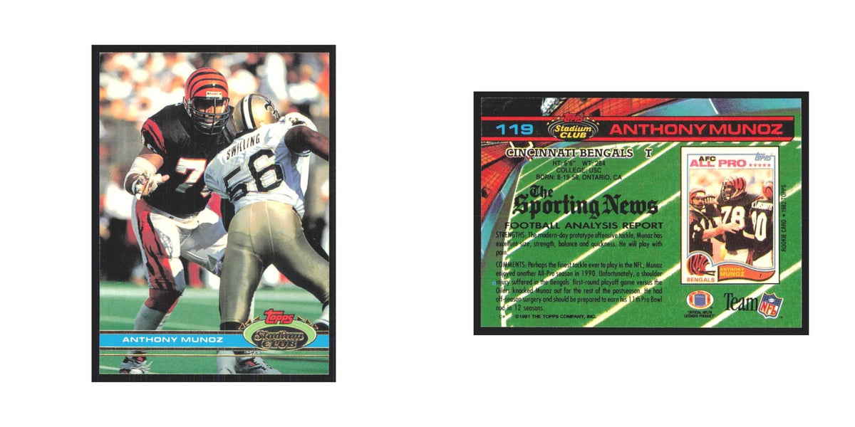 1991 Stadium Club Anthony Munoz Bengals #119