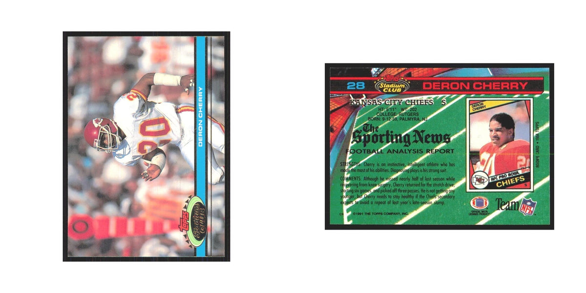 1991 Stadium Club Deron Cherry Chiefs #28