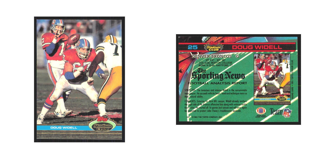 1991 Stadium Club Doug Widell Broncos #25